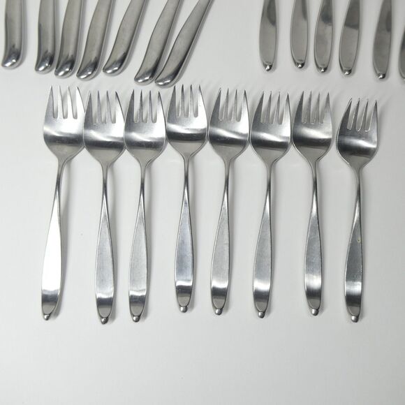 Lauffer Towle Design 2 Stainless Japan 21pc Flatware Lot Forks 18/8 MCM Vintage - Picture 5 of 15